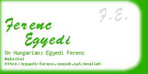 ferenc egyedi business card